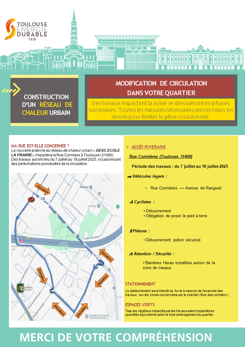 Circulation Rue Cormiers