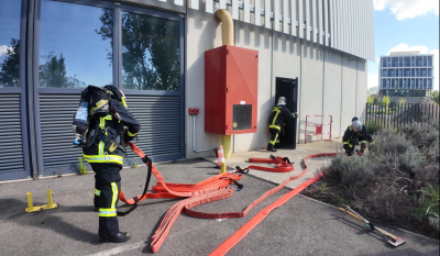 Vignette Manoeuvre pompiers à Montaudran